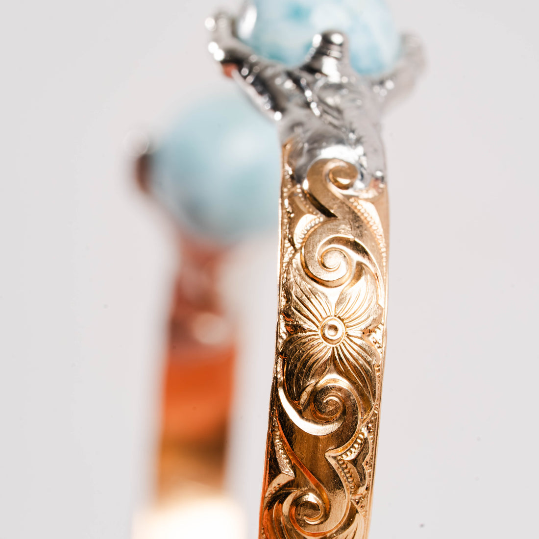 Larimar and Green Tourmaline- Bracelet