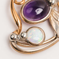 Amethyst and Opal- Pendant
