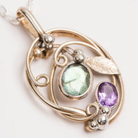 Labradorite and Amethyst- Pendant