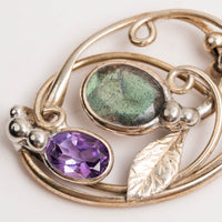 Labradorite and Amethyst- Pendant