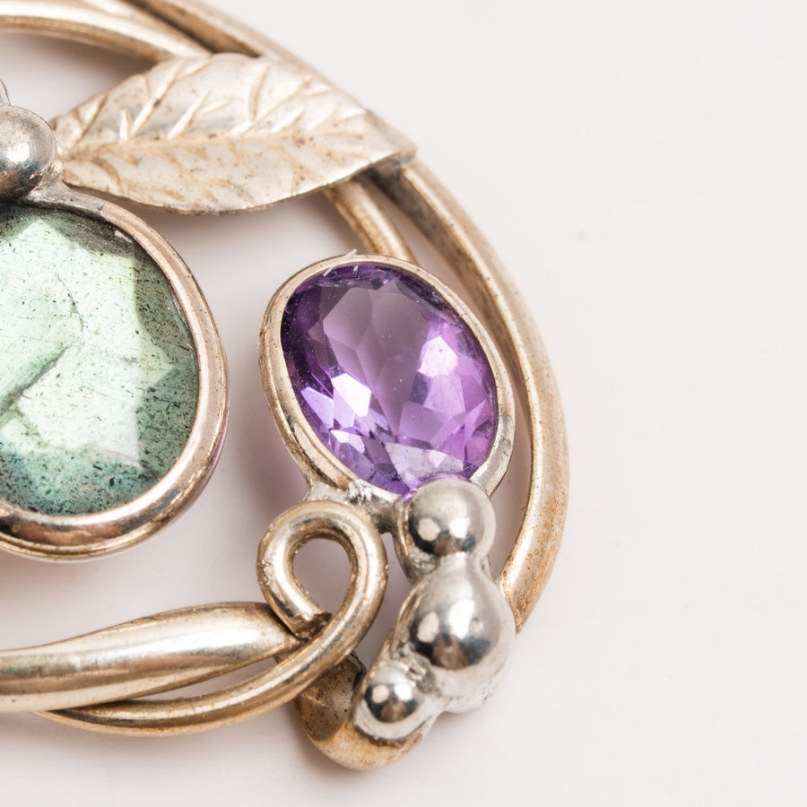 Labradorite and Amethyst- Pendant