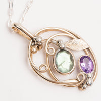 Labradorite and Amethyst- Pendant