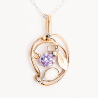 Amethyst and Opal- Pendant