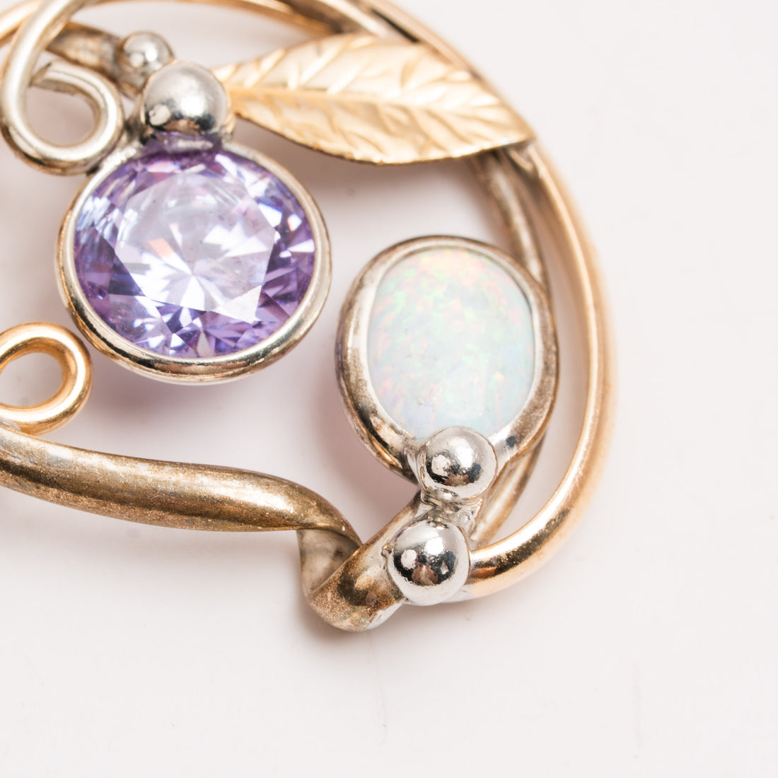 Amethyst and Opal- Pendant