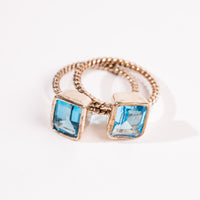 Blue Topaz - Rectangle Ring(s)