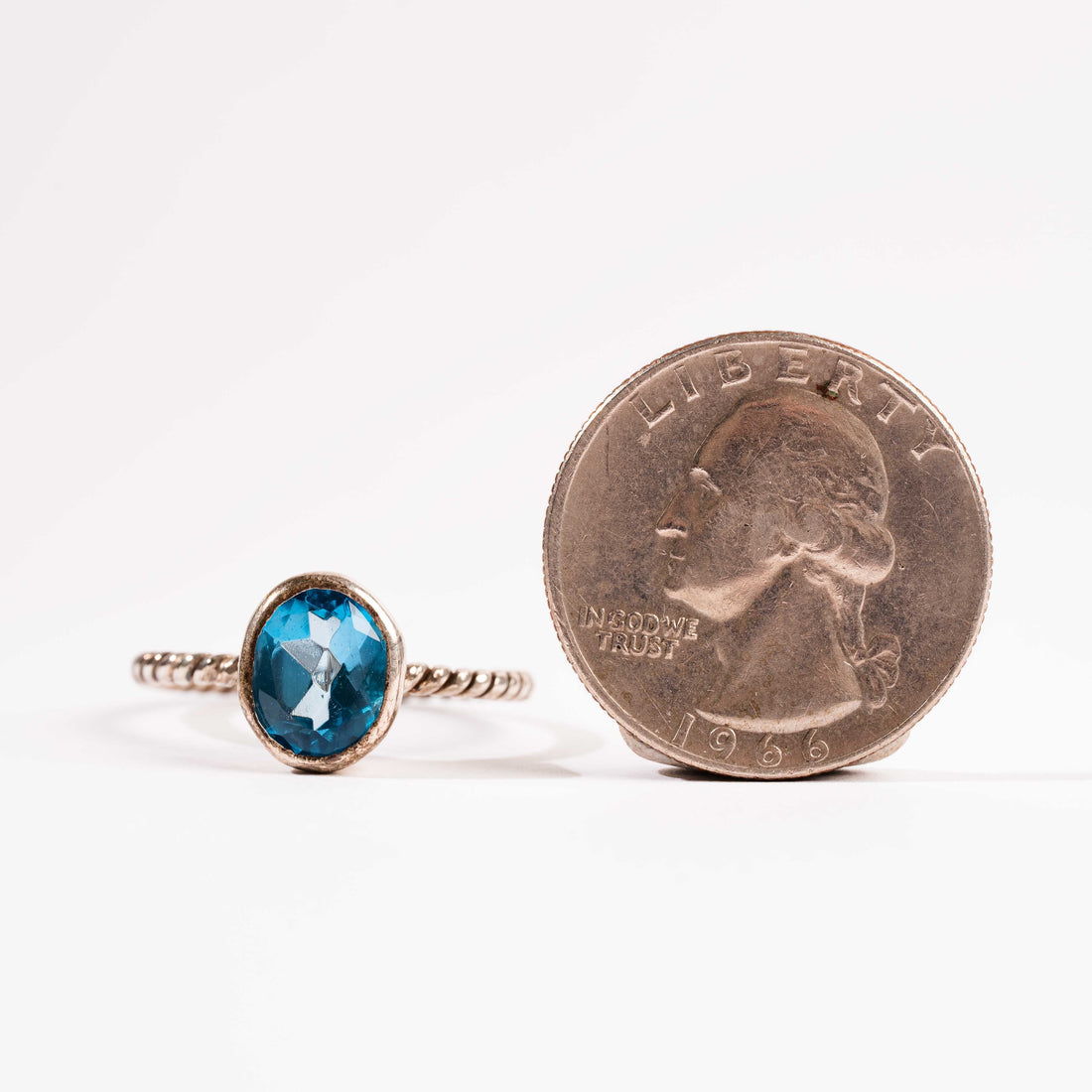 Blue Topaz - Oval Ring