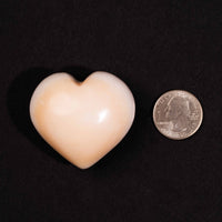 Pink Opal - Heart, Polished