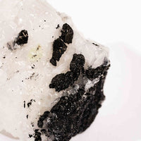 Prehnite w/ Black Quartz - Rough