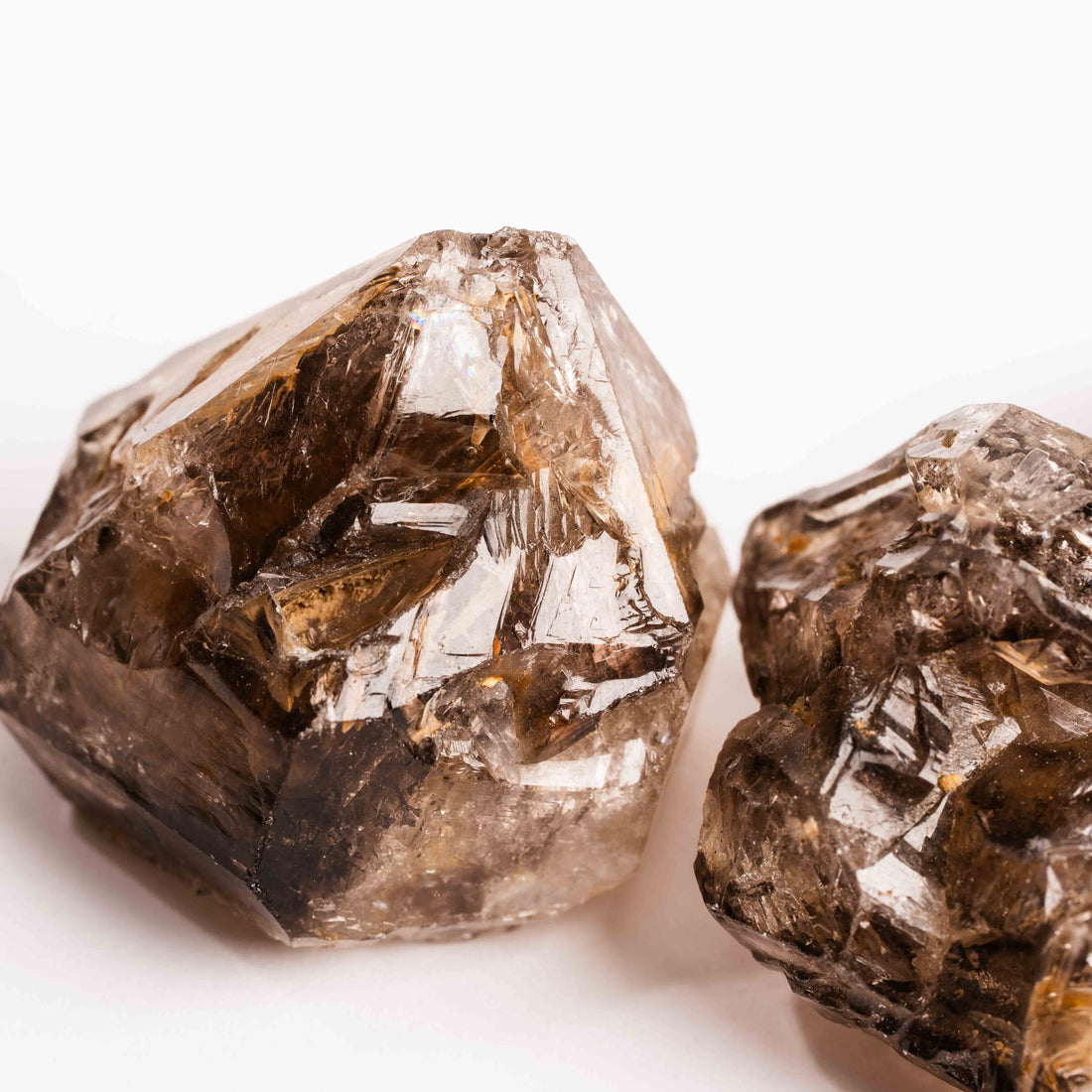 Smoky Elestial Quartz – Light Multi-Faceted Cluster(s)