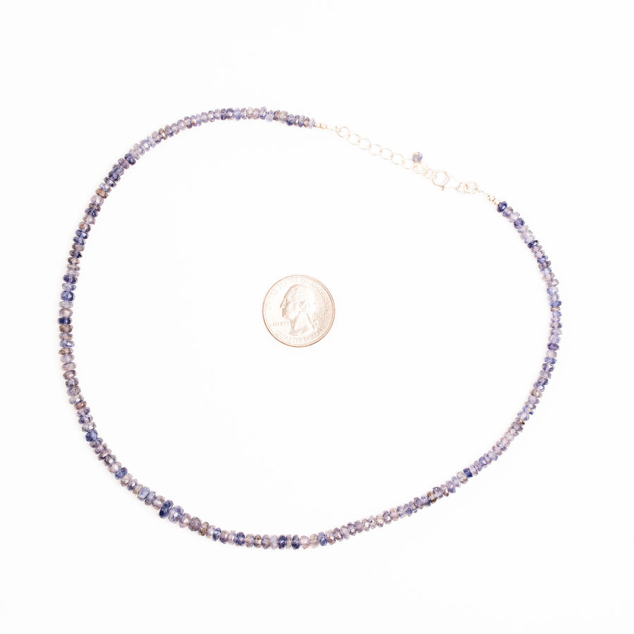 Iolite -  Faceted Beaded Necklace