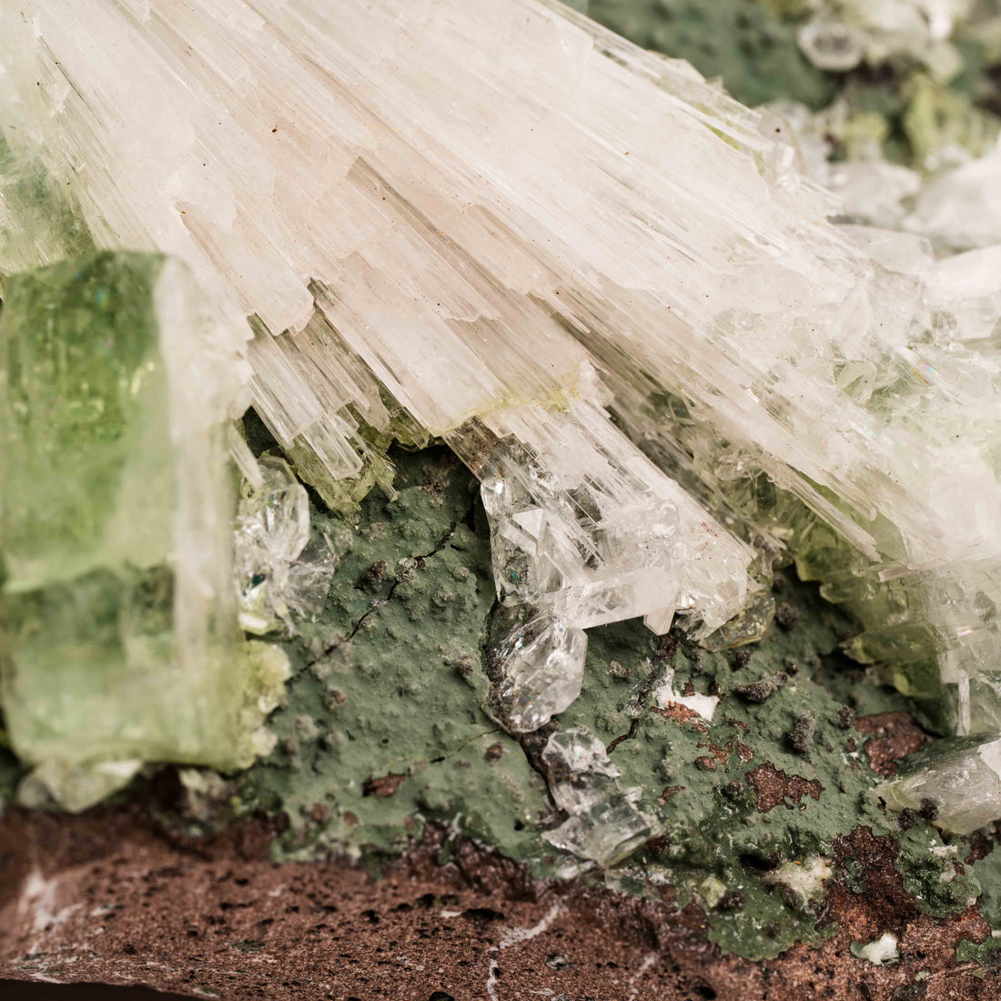 Apophyllite, Green - Cluster