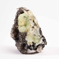 Prehnite w/ Black Quartz - Rough