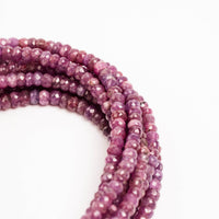 Ruby -  Faceted Beaded Necklace