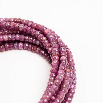 Ruby -  Faceted Beaded Necklace
