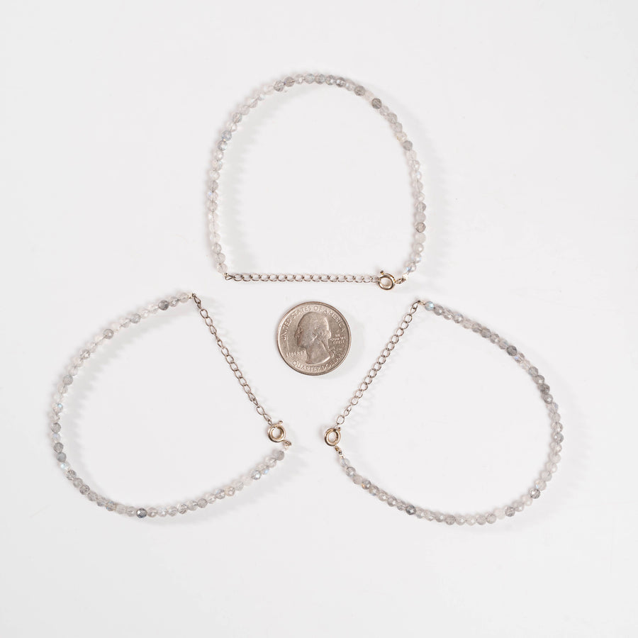 Labradorite - Faceted Beaded Bracelet