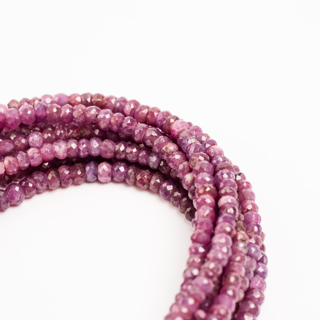 Ruby -  Faceted Beaded Necklace