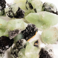 Prehnite w/ Black Quartz - Small, Rough Piece(s)