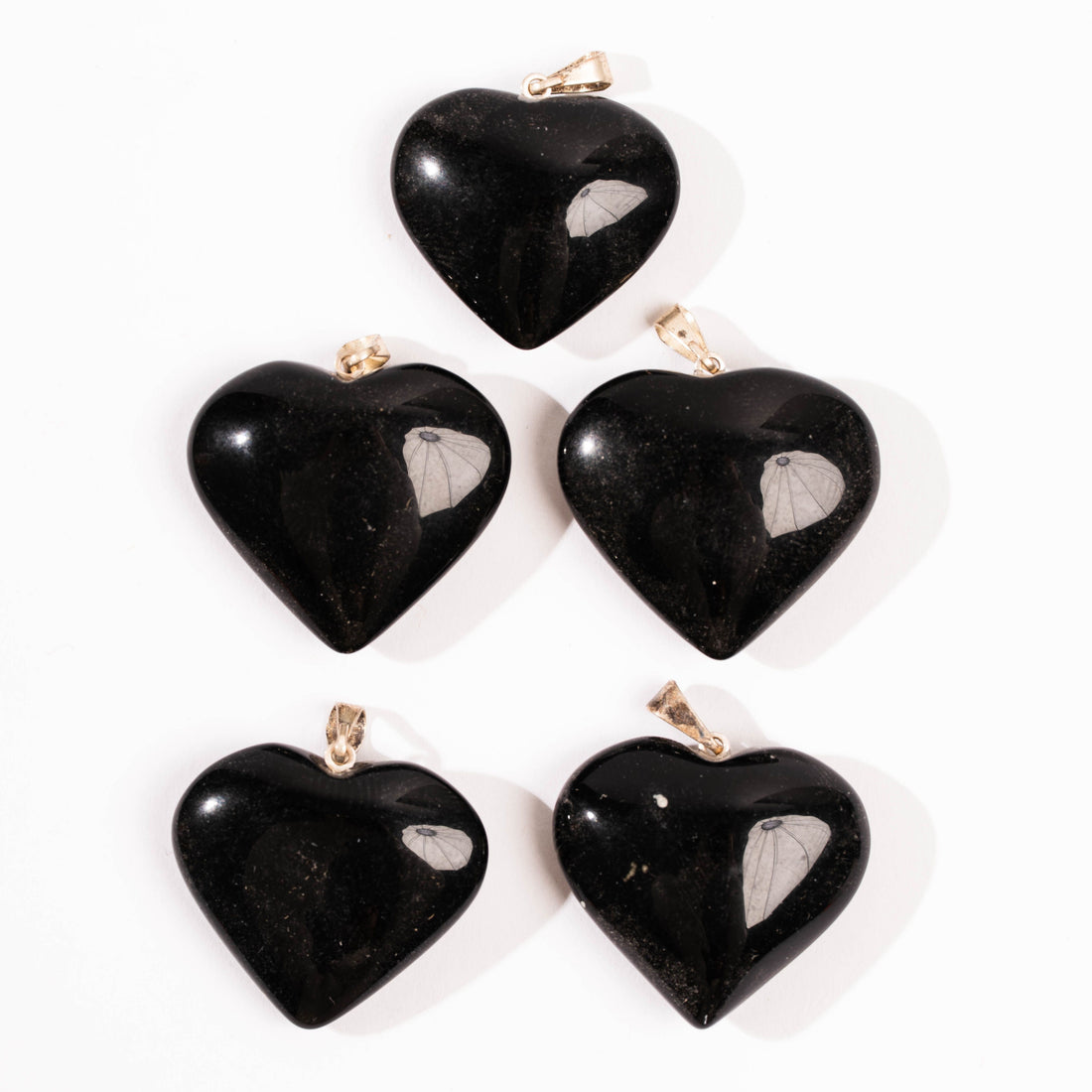 Obsidian, Black - Heart Pendant(s)