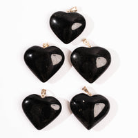 Obsidian, Black - Heart Pendant(s)