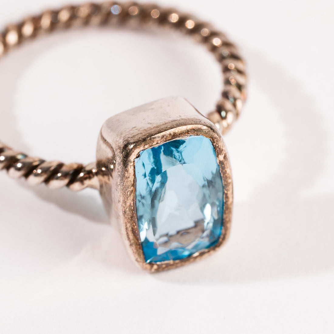 Blue Topaz - Rectangle Ring