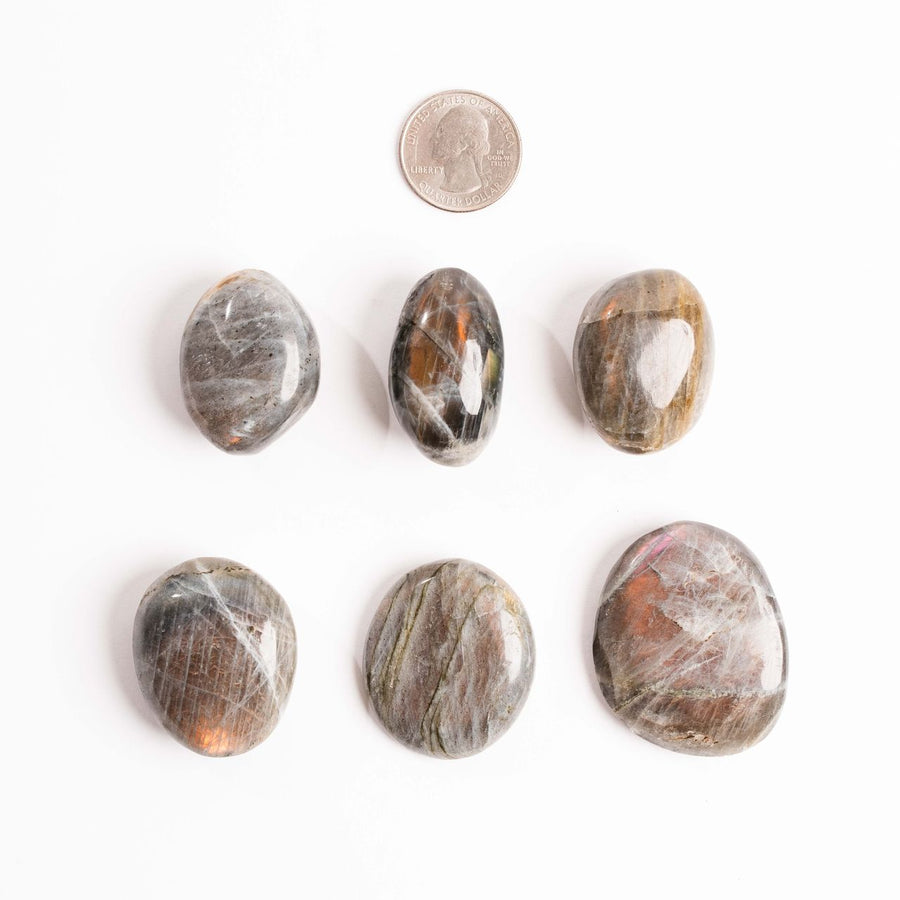 Labradorite, Orange/Yellow Flash - Palms