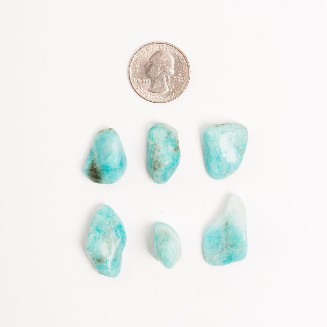 Amazonite + Smoky Quartz - Tumbled Stones