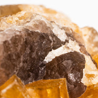 Yellow Barite on Fluorite - Bladed Cluster