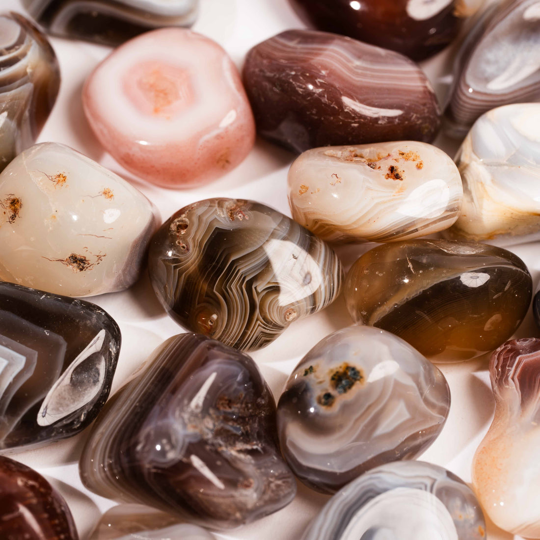 Agate - Botswana, Darker, Tumbled Stone(s)