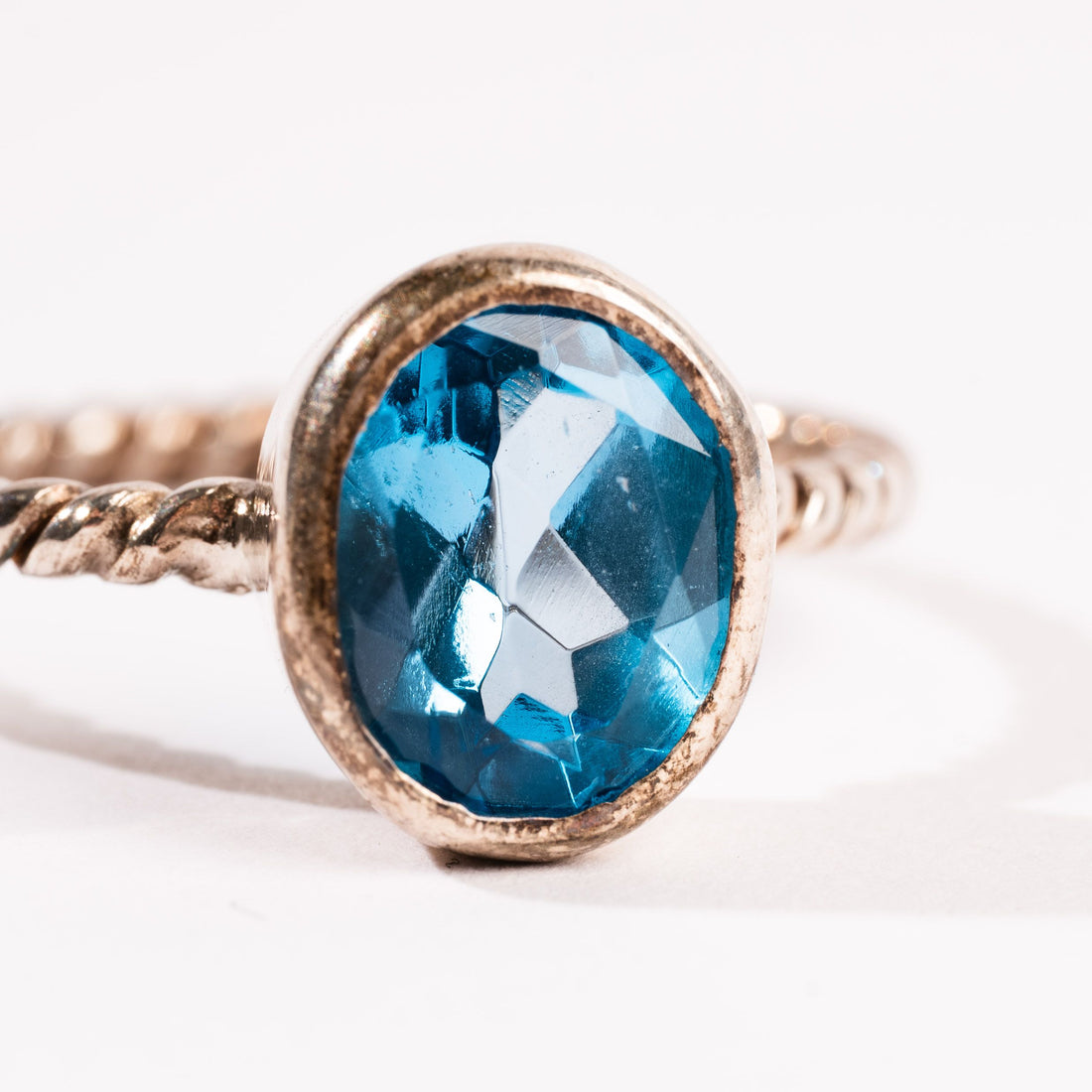 Blue Topaz - Oval Ring