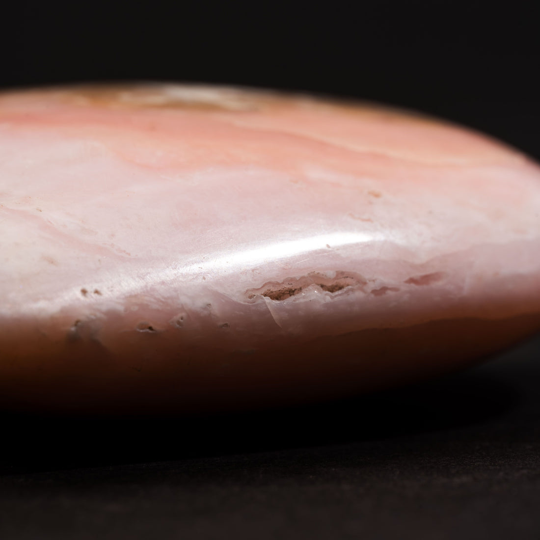 Pink Opal - Heart, Polished