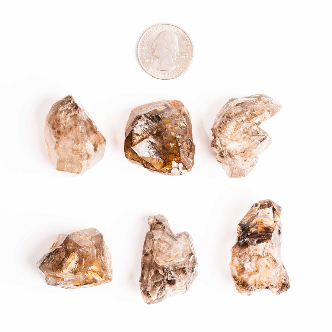 Smoky Elestial Quartz – Light Multi-Faceted Cluster(s)