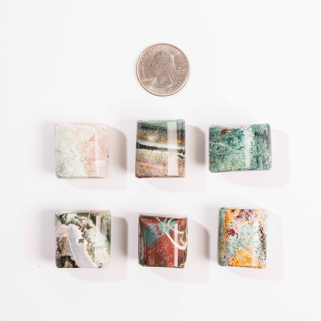 Jasper, Unicorn - Polished, Rounded Cube(s)