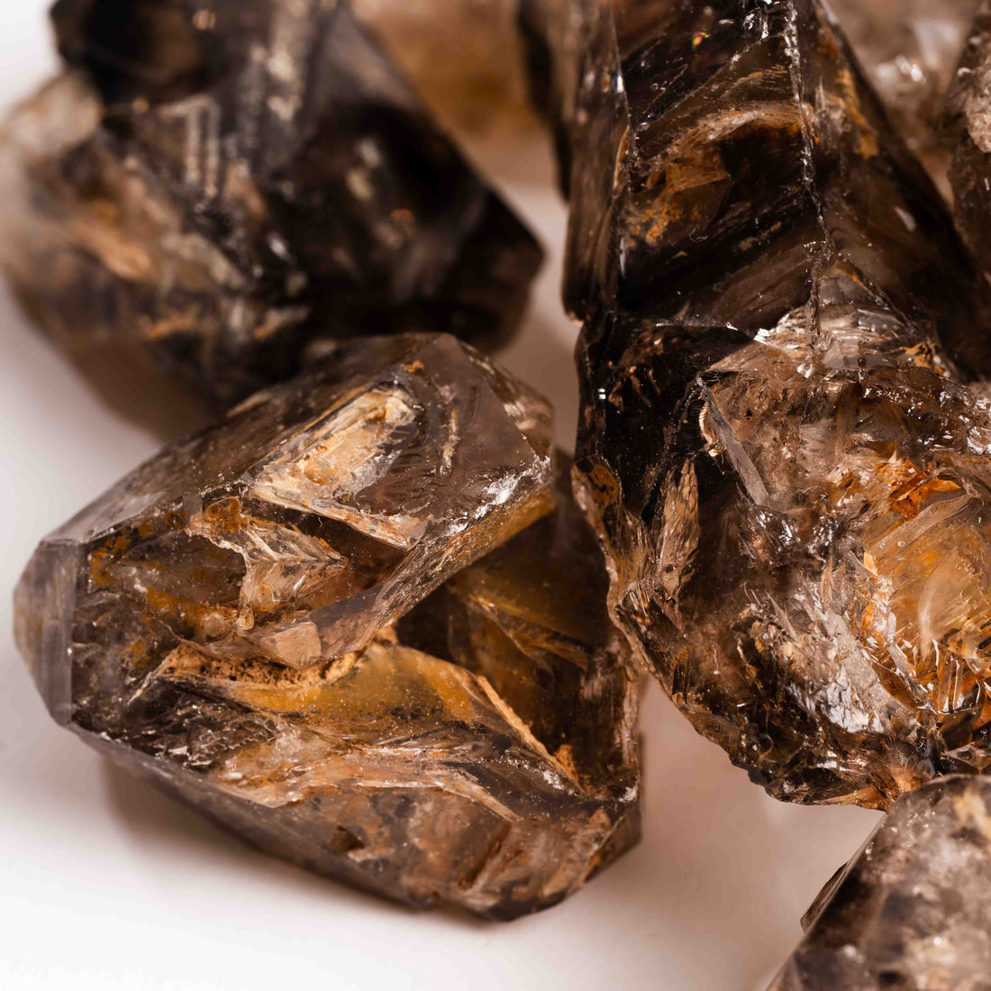 Smoky Elestial Quartz – Light Multi-Faceted Cluster(s)