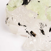 Prehnite w/ Black Quartz - Rough