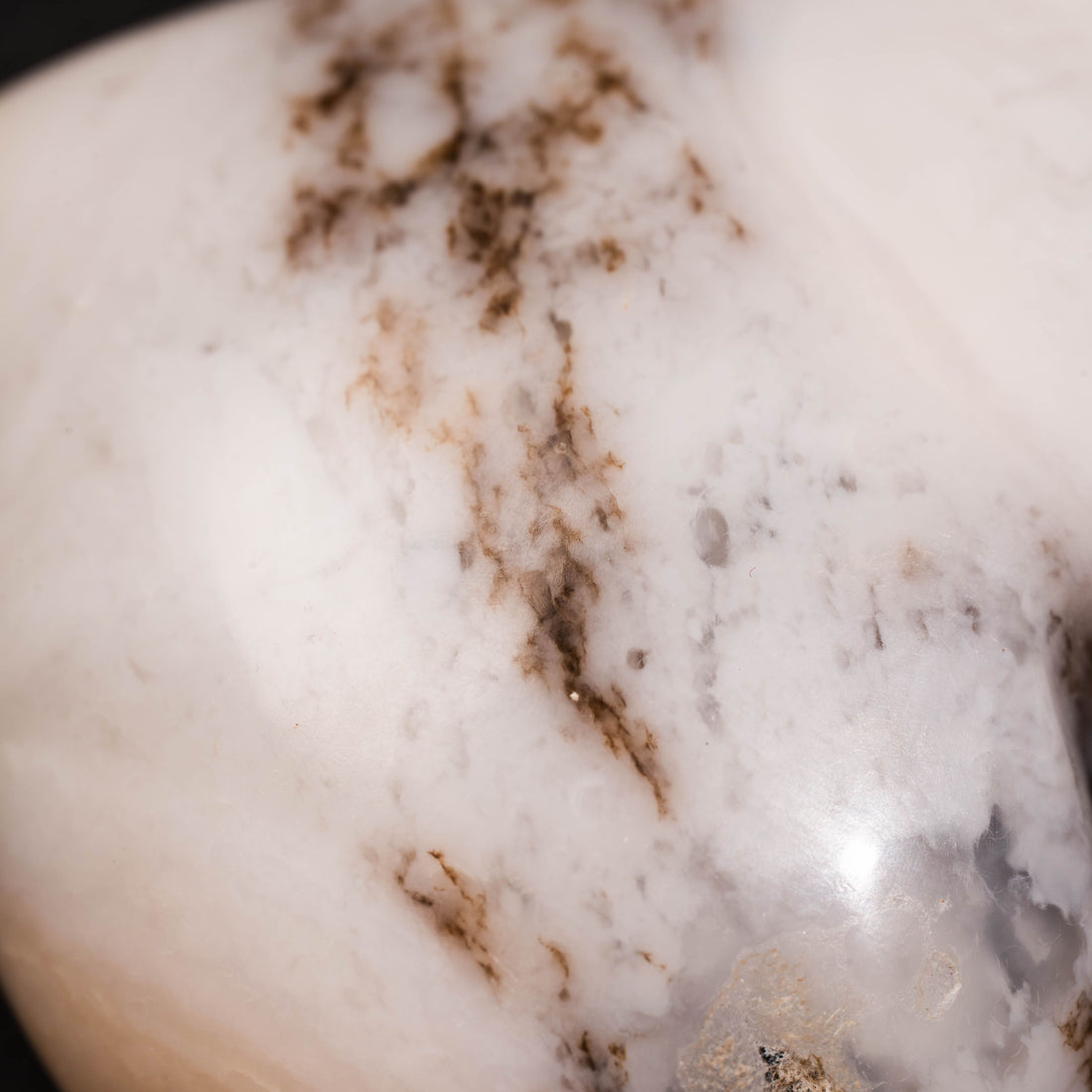 Pink Opal - Heart, Polished