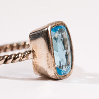 Blue Topaz - Rectangle Ring