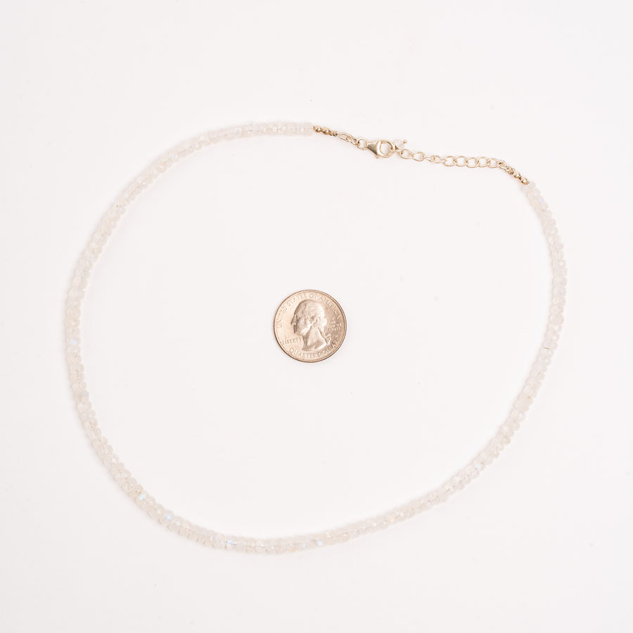 Moonstone -  Faceted Beaded Necklace