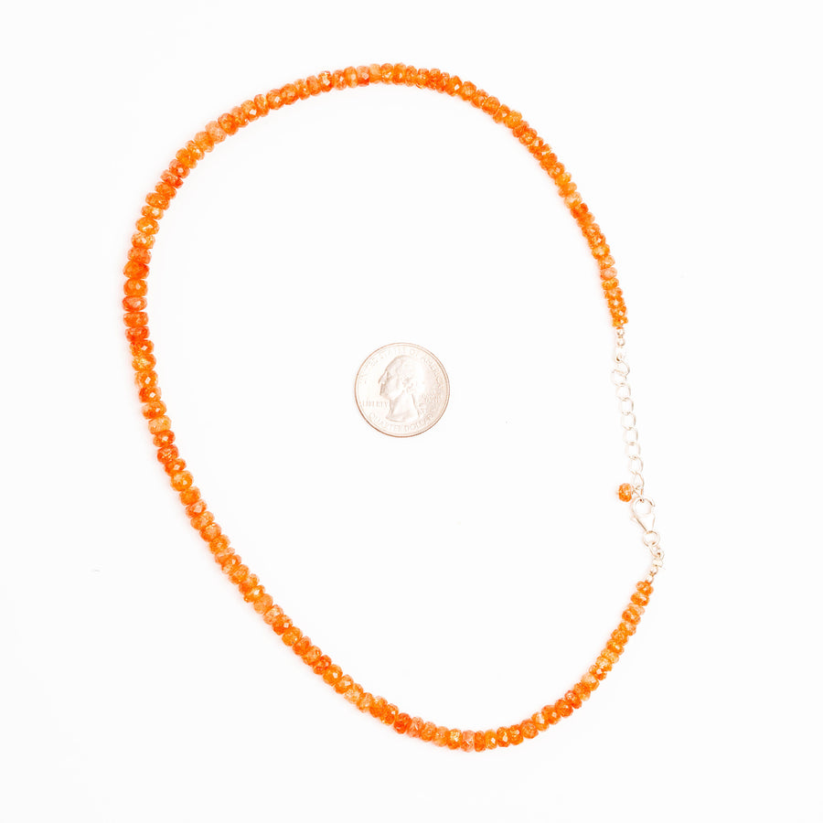 Sunstone - Faceted Beaded Necklace