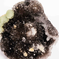 Prehnite w/ Black Quartz - Rough