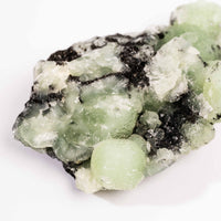 Prehnite w/ Black Quartz - Rough