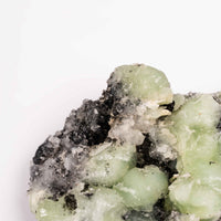 Prehnite w/ Black Quartz - Rough