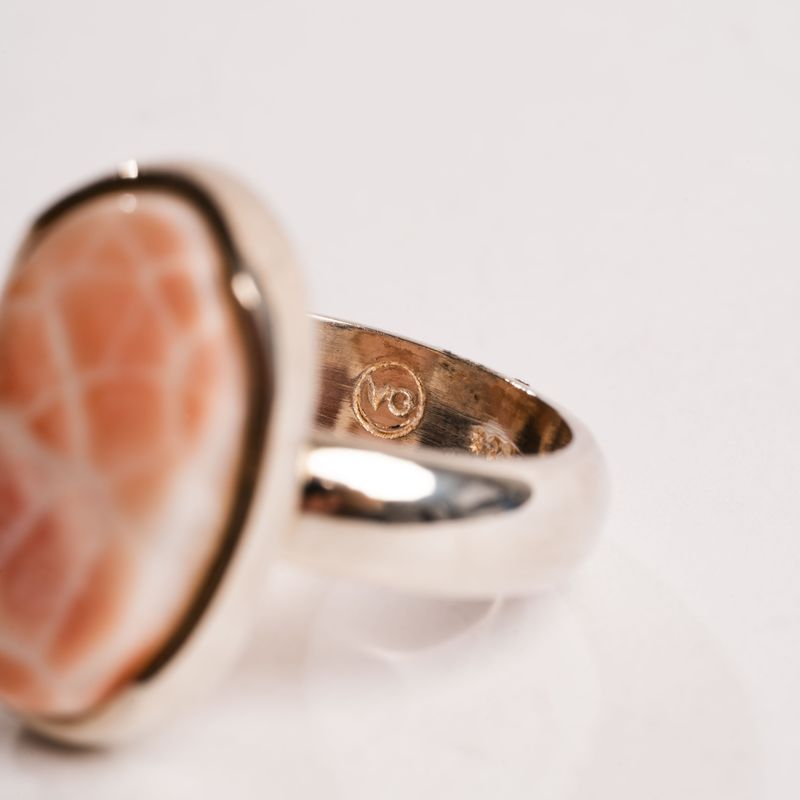 Pink Larimar + Natrolite - Ring