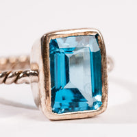 Blue Topaz - Rectangle Ring(s)
