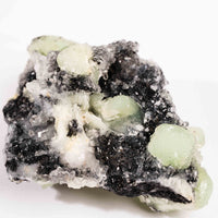 Prehnite w/ Black Quartz - Rough