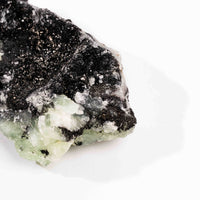 Prehnite w/ Black Quartz - Rough