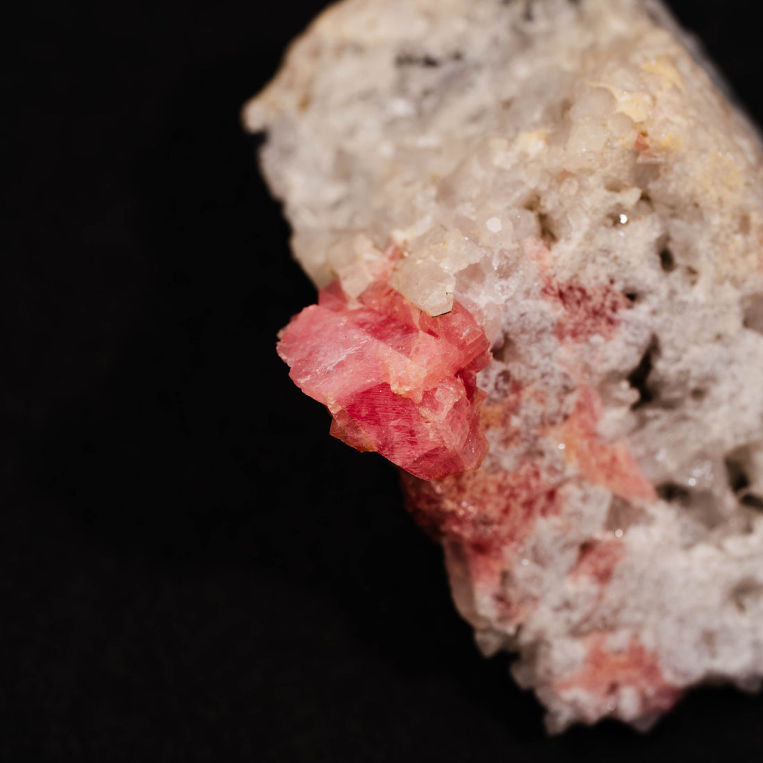 Rhodochrosite with Quartz and Fluorite