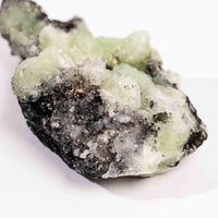 Prehnite w/ Black Quartz - Rough