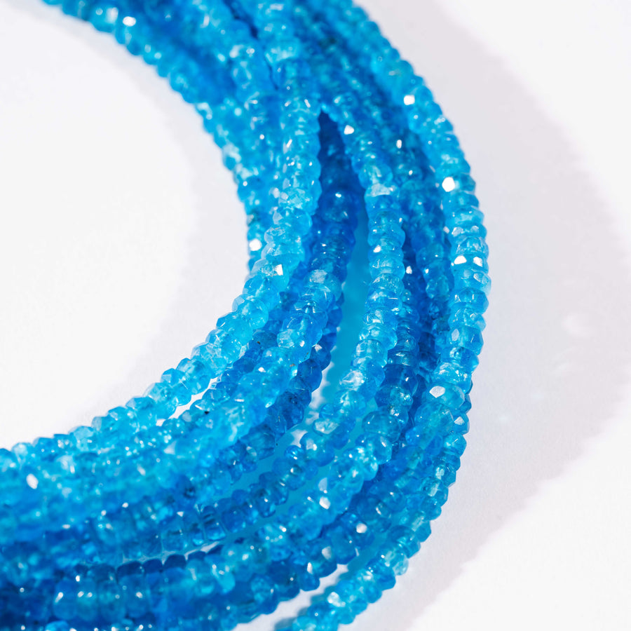 Apatite, Blue - Faceted Bead Necklace