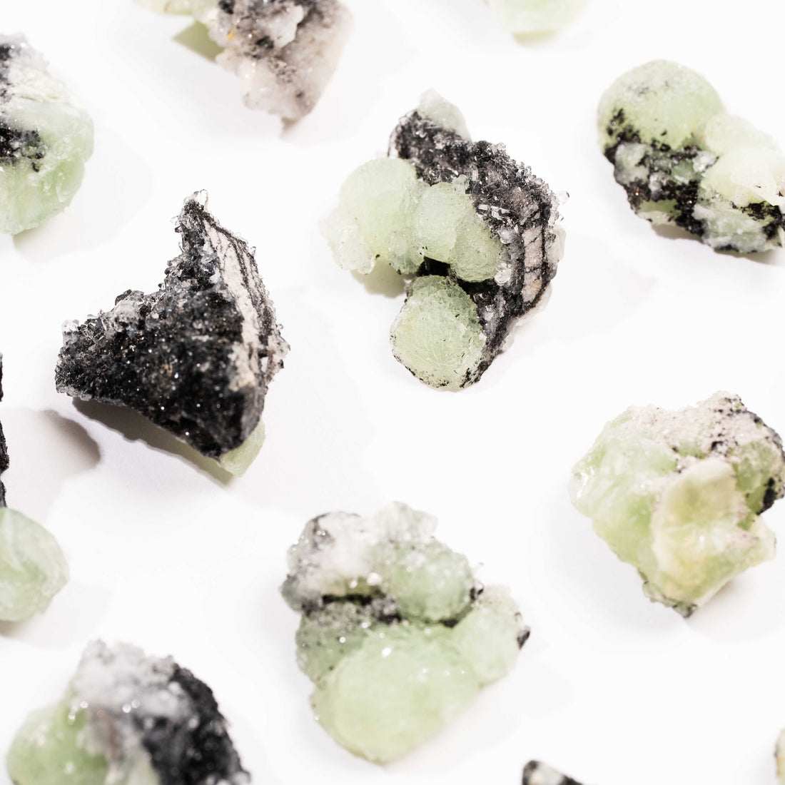 Prehnite w/ Black Quartz - Small, Rough Piece(s)