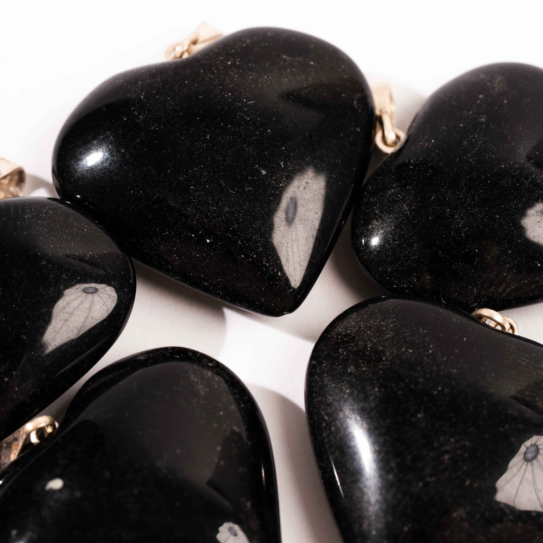 Obsidian, Black - Heart Pendant(s)